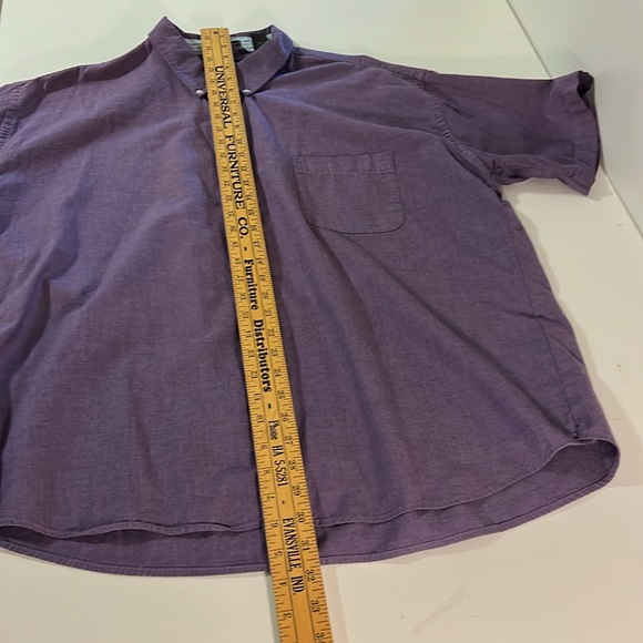 St. John’s Bay Men’s  Short Sleeve Button Down Shirt in Purple size XX-Large - Picture 9 of 9